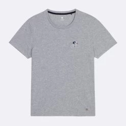 T-shirt Col Rond Gris Chiné Grimpeur