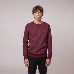 Sweat Col Rond Bordeaux