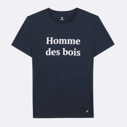 T-shirt Col Rond Bleu Marine Homme Des Bois