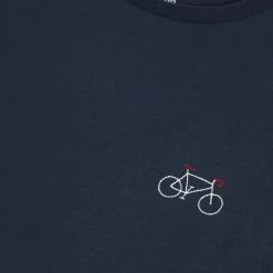 T-shirt Col Rond Bleu Marine Brodé Vélo -Urbain Soldes prod 20602 t shirt col rond bleu marine velo coton coton recycle arcy 687x687 c