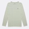 Mariniere écrue & Vert D'eau -Urbain Soldes prod 23849 aubrac t shirt coton coton recycle ecru vert 687x687 c