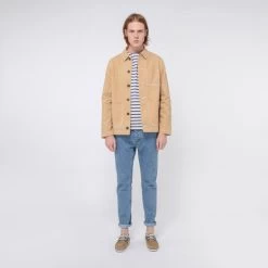 Urbain Soldes -Urbain Soldes prod 23851 aubrac t shirt coton coton recycle ecru bleu 687x687 c