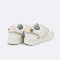 Baskets Beige & Rose -Urbain Soldes prod 24823 hazel baskets cuir textile beige rose 687x687 c