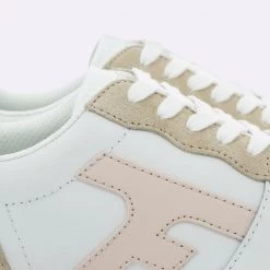 Baskets Beige & Rose -Urbain Soldes prod 24827 hazel baskets cuir textile beige rose 687x687 c