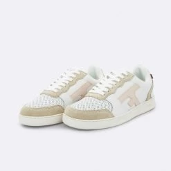 Baskets Beige & Rose -Urbain Soldes prod 24829 hazel baskets cuir textile beige rose 687x687 c