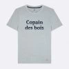 T-shirt Col Rond Gris Chiné Homme Des Bois