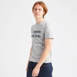 T-shirt Col Rond Gris Chiné Homme Des Bois -Urbain Soldes prod 25075 arcy t shirt coton coton recycle gris 687x687 c