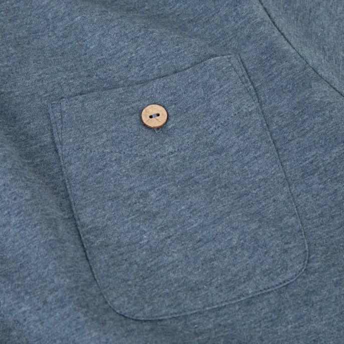 T-shirt Col Rond Bleu Chiné 7 T-shirt Col Rond Bleu Chiné – Image 5