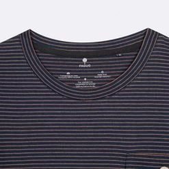 T-shirt Col Rond Bleu Marine & Camel -Urbain Soldes prod 25113 t shirt col rond bleu marine camel coton coton recycle olonne 687x687 c