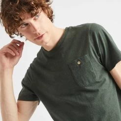 T-shirt Col Rond Vert -Urbain Soldes prod 25514 t shirt col rond vert coton coton recycle olonne 687x687 c