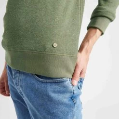 Sweat Col Rond Kaki -Urbain Soldes prod 25766 sweat col rond kaki coton coton recycle donon 687x687 c