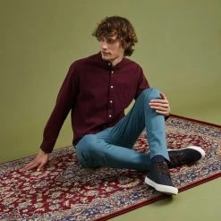 Chino Bleu Clair Coupe Ajustée -Urbain Soldes prod 25828 chino bleu fonce coton bio coton recycle brix 687x687 c