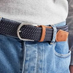 Ceinture Bleu Foncé & Blanc -Urbain Soldes prod 26411 ceinture bleu fonce blanc bleu fonce blanc belt 687x687 c
