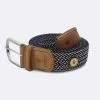 Ceinture Bleu Marine & écru -Urbain Soldes prod 26417 ceinture bleu marine ecru bleu polyester recycle belt 687x687 c