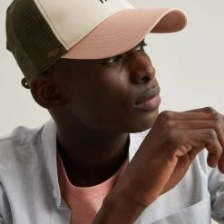 Casquette Rose Clair & Kaki -Urbain Soldes prod 26564 cap casquette coton polyester rose vert 687x687 c