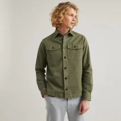 Surchemise Kaki -Urbain Soldes prod 26730 cerilly chemise coton recycle coton vert 687x687 c
