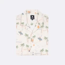 Chemise Manches Courtes écrue Imprimé Surfeur -Urbain Soldes prod 27094 vimy chemise coton ecru multicouleurs 687x687 c
