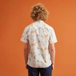 Chemise Manches Courtes écrue Imprimé Surfeur -Urbain Soldes prod 27098 vimy chemise coton ecru multicouleurs 687x687 c