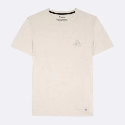 T-shirt Col Rond Beige Vélo