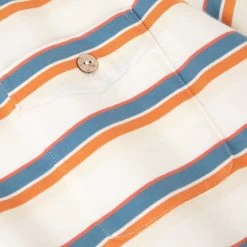 T-shirt Col Rond écru Rayé Marron -Urbain Soldes prod 27209 olonne t shirt coton coton recycle ecru multicouleurs 687x687 c