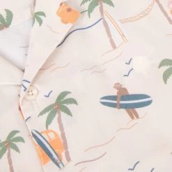 Chemise Manches Courtes écrue Imprimé Surfeur -Urbain Soldes prod 27242 vimy chemise coton ecru multicouleurs 687x687 c