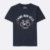 T-shirt Col Rond Bleu Marine J'aime Mon Vélo -Urbain Soldes prod 28175 t shirt col rond bleu marine j aime mon velo coton recycle arcy 687x687 c