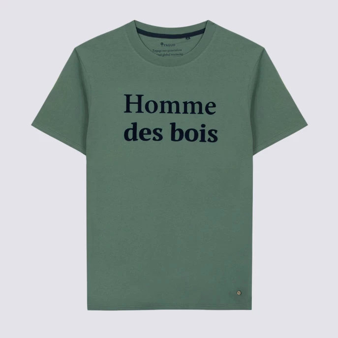 T-shirt Col Rond Vert Homme Des Bois 3 T-shirt Col Rond Vert Homme Des Bois