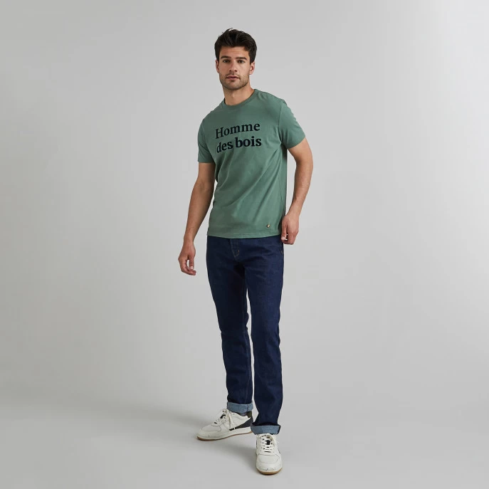 T-shirt Col Rond Vert Homme Des Bois 4 T-shirt Col Rond Vert Homme Des Bois – Image 2