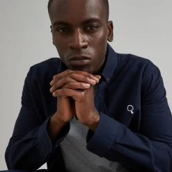 Chemise Classique Bleu Marine -Urbain Soldes prod 28521 chemise classique bleu marine coton ivoy 687x687 c