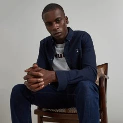 Chemise Classique Bleu Marine -Urbain Soldes prod 28522 chemise classique bleu marine coton ivoy 687x687 c