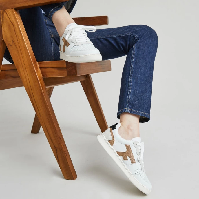 Baskets Blanche & Cuivre 6 Baskets Blanche & Cuivre – Image 4