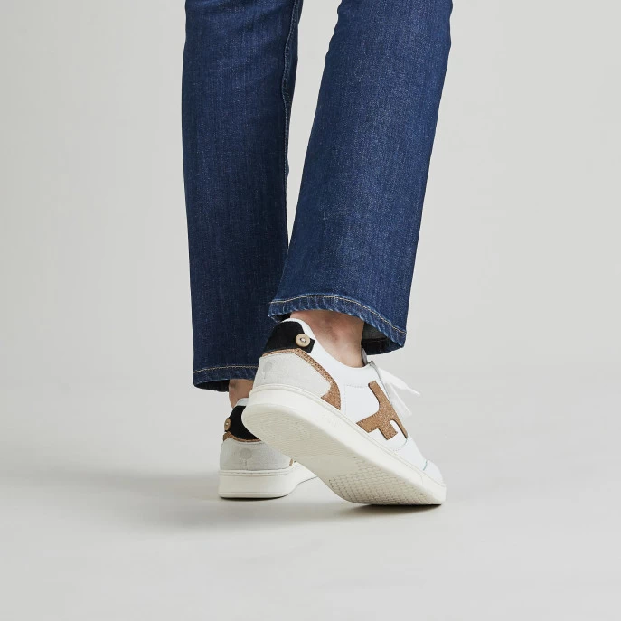 Baskets Blanche & Cuivre 4 Baskets Blanche & Cuivre – Image 2