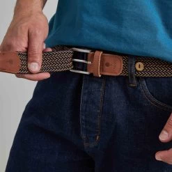 Ceinture Bleu Marine & Ocre -Urbain Soldes prod 28989 ceinture bleu marine ocre bleu marine ocre belt 687x687 c