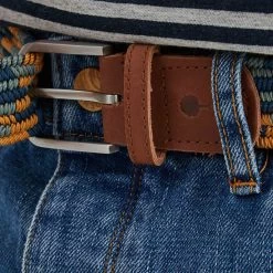 Ceinture Ocre & Bleu 8 Ceinture Ocre & Bleu -Urbain Soldes prod 29015 belt ceinture en polyester recycle elasthanne ocre marine 687x687 c