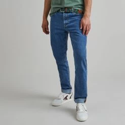 Urbain Soldes -Urbain Soldes prod 29022 belt ceinture en polyester recycle elasthanne bleu canard vert 687x687 c