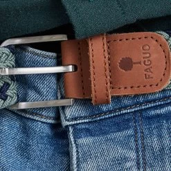 Ceinture En Polyester Recyclé Et élasthanne Vert & Bleu - Modèle Belt -Urbain Soldes prod 29041 belt ceinture en polyester recycle elasthanne kaki marine 687x687 c