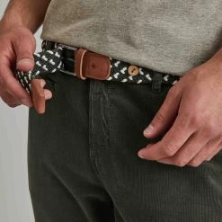 Ceinture En Polyester Recyclé Et élasthanne Vert & Ecru - Modèle Belt -Urbain Soldes prod 29053 belt ceinture en polyester recycle elasthanne kaki ecru 687x687 c