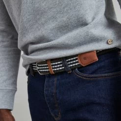 Ceinture En Polyester Recyclé Et élasthanne Bleu & Vert - Modèle Belt -Urbain Soldes prod 29059 belt ceinture en polyester recycle elasthanne marine kaki 687x687 c