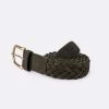 Ceinture Verte -Urbain Soldes prod 29065 braided belt ceinture en cuir suede kaki fonce 687x687 c