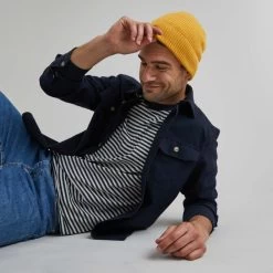 Bonnet Ocre -Urbain Soldes prod 29290 beany bonnet en laine recycle ocre 687x687 c