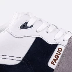 Baskets Blanche & Gris -Urbain Soldes prod 29827 baskets blanc gris cuir suede ceiba 687x687 c