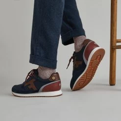 Runnings Marine & Camel -Urbain Soldes prod 29860 runnings marine camel polyester recycle suede elm 687x687 c