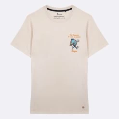 T-shirt Col Rond écru Logo Planète