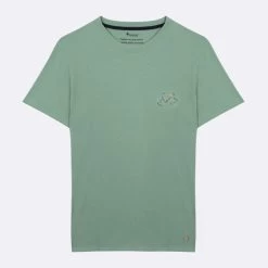 T-shirt Col Rond Vert Clair Vélo Multicolore