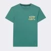 T-shirt Col Rond Turquoise Surf Sur La Vague
