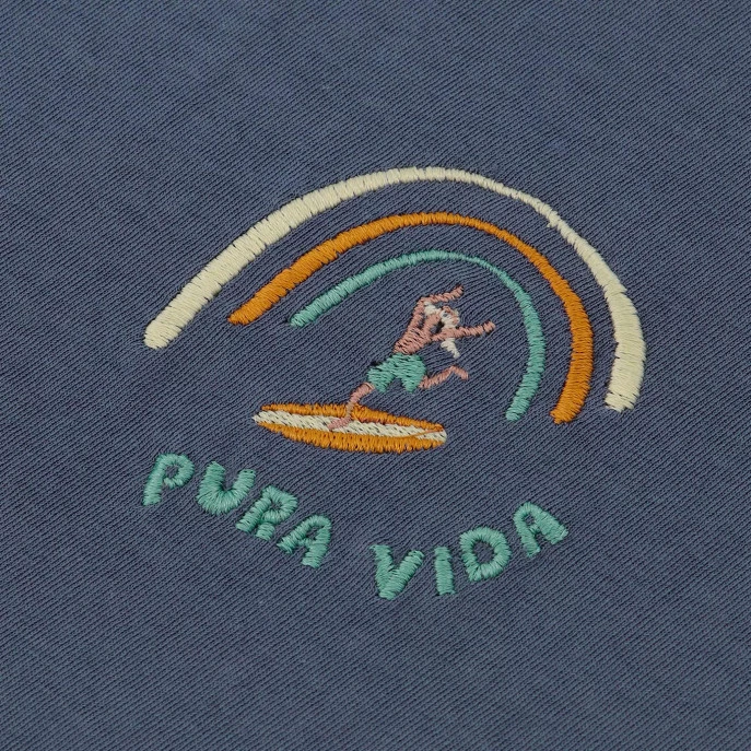 T-shirt Col Rond Bleu Délavé Pura Vida 5 T-shirt Col Rond Bleu Délavé Pura Vida – Image 3