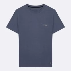 T-shirt Col Rond Bleu Délavé Faguo