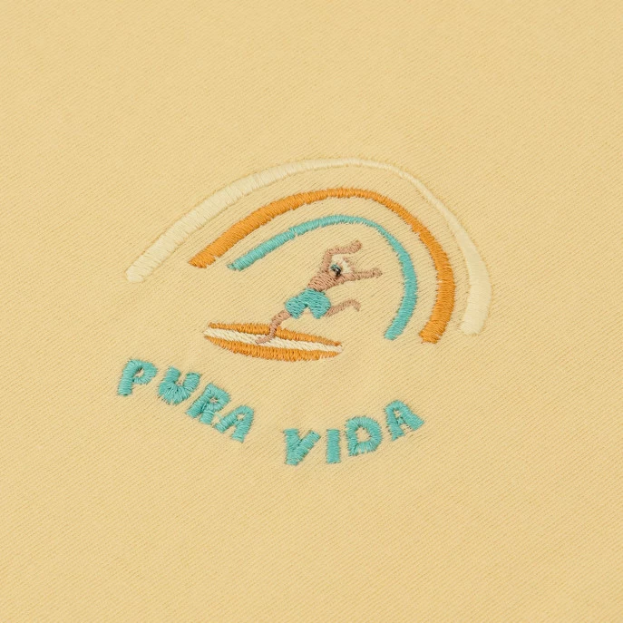 T-shirt Col Rond Jaune Clair Pura Vida 7 T-shirt Col Rond Jaune Clair Pura Vida – Image 5