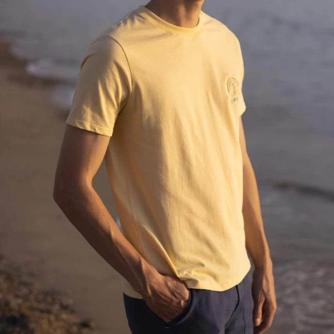 T-shirt Col Rond Jaune Clair Pura Vida 6 T-shirt Col Rond Jaune Clair Pura Vida – Image 4