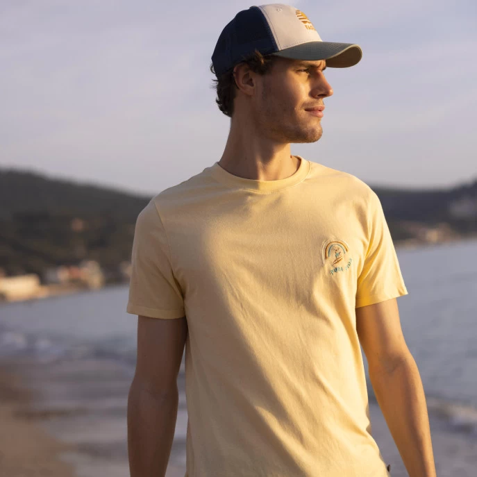 T-shirt Col Rond Jaune Clair Pura Vida 4 T-shirt Col Rond Jaune Clair Pura Vida – Image 2